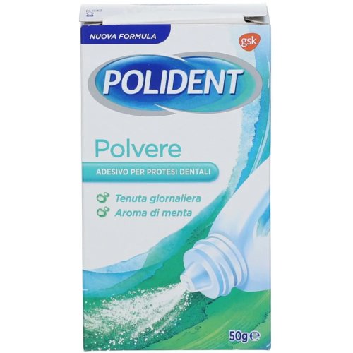 POLIDENT Polvere adesiva per protesi dentaria menta fresca 50G