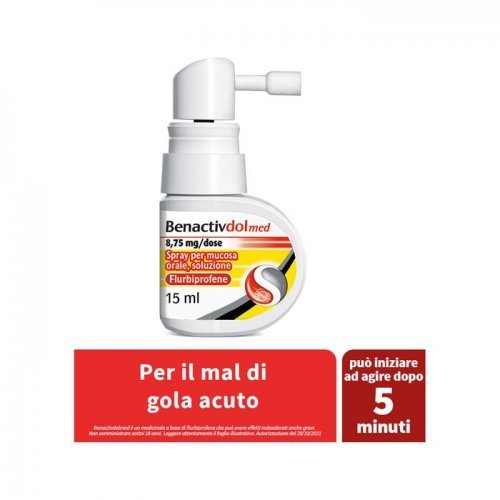 BENACTIVDOLMED spray mucosa orale 15 ml 8,75 mg/ml