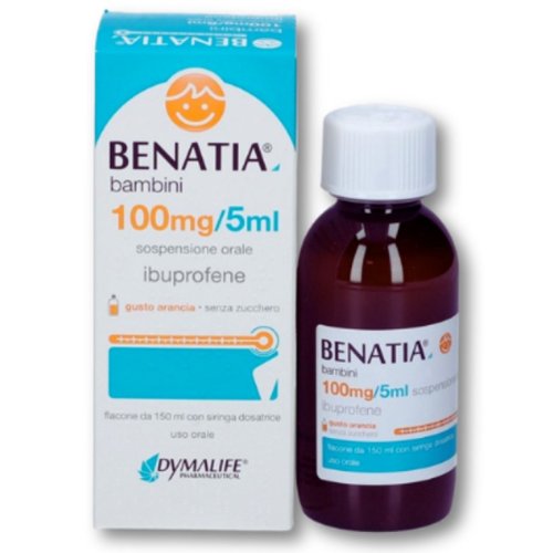 BENATIA Bambini equivalente del Nurofen gusto fragola senza zucchero 100mg-5ml