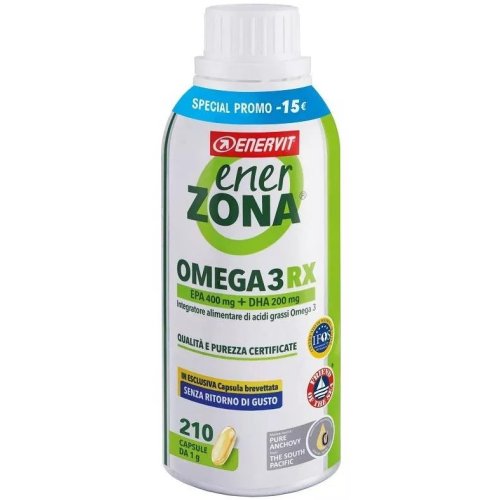 ENERZONA OMEGA 3 RX integratore per benessere di cuore e cervello 210 capsule 1g 