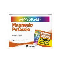 Massigen Magnesio e Potassio 30 bustine in omaggio gel doccia 