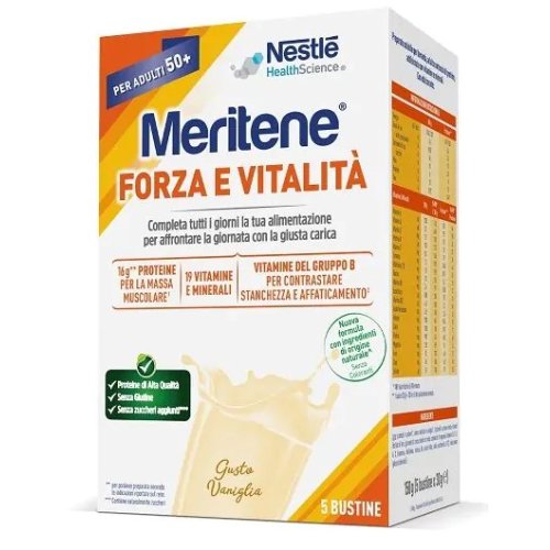 MERITENE Forza e Vitalità gusto vaniglia 5 buste