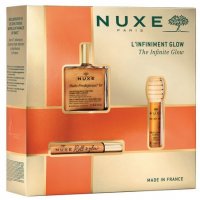 NUXE Cofanetto Huile Prodigieuse Or Glow 50 ml e Gloss labbra al miele NATALE 2024