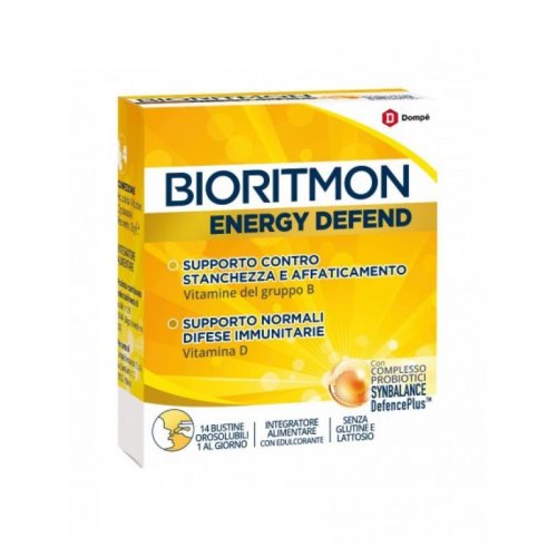 Bioritmon Energy defend rimedio per stanchezza anche post influenza 14 bustine a prezzo promo
