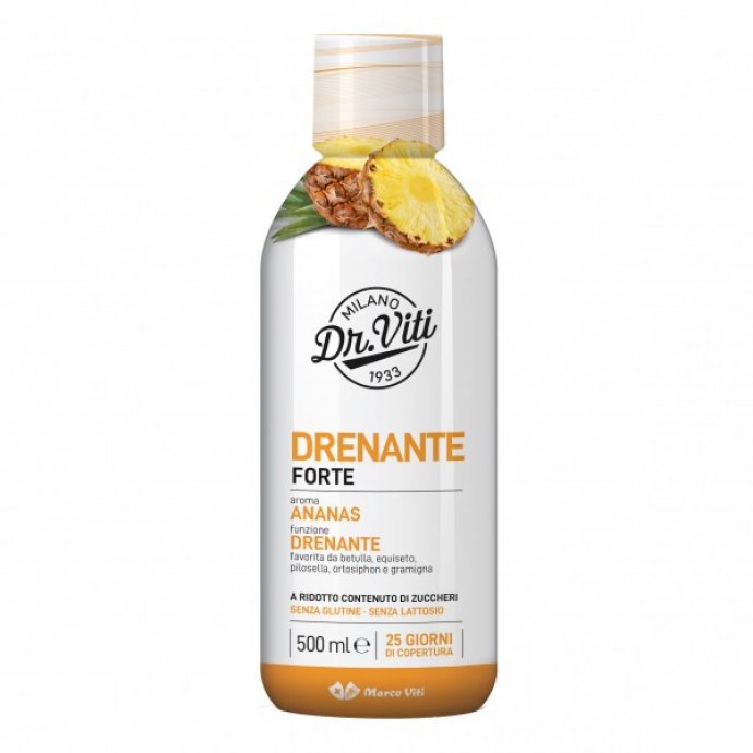 DRENANTE Forte Marco Viti integratore per drenare liquidi in eccesso gusto Ananas 500ml