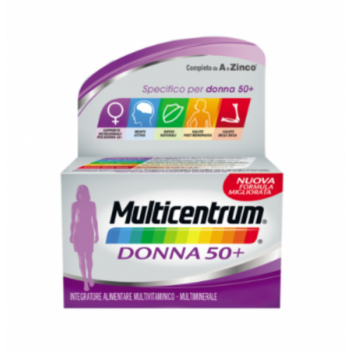 MULTICENTRUM DONNA 50+ multivitaminico multiminerale per donne oltre i 50 anni 60 compresse
