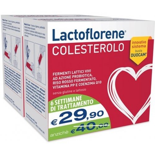 Lactoflorene Colesterolo per livelli subito più bassi nuova formulazione Bipacco 20 + 20 buste a Prezzo Speciale