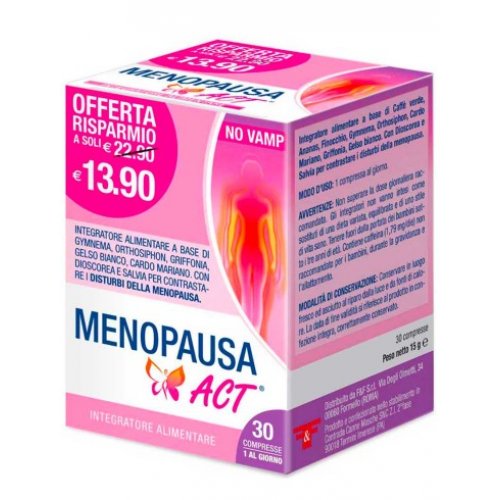 Menopausa ACT calma i sintomi della menopausa 30 compresse con prezzo promo