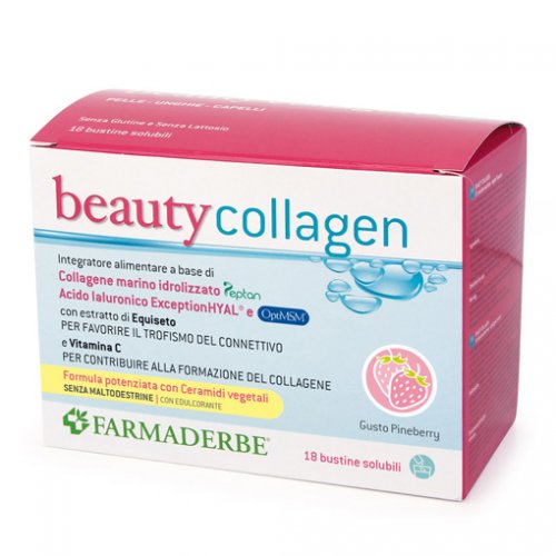 BEAUTY COLLAGEN integratore di bellezza con collagene e acido ialuronico 18 buste