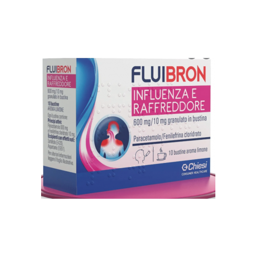 FLUIBRON INFLUENZA E RAFFREDDORE rimedio per sintomi influenzali 10 bustine