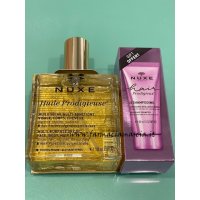 NUXE Huile Prodigieuse idratante con olio di tsubaki viso corpo e capelli 100ml con shampoo omaggio