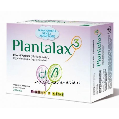 PLANTALAX 3 integratore per stipsi gusto prugna kiwi 20 buste