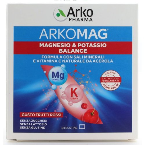 ARKOMAG integratore bilanciato di magnesio e potassio 24 buste 