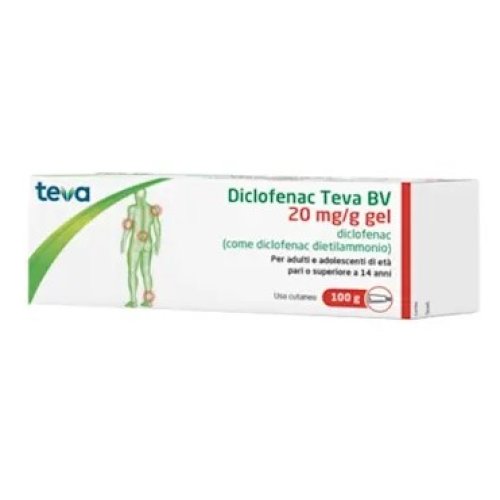 Diclofenac Teva 2% Gel 100g Antinfiammatorio | Farmacia Mascia