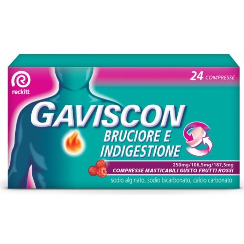 Gaviscon Frutti Rossi 24 Compresse Reflusso | Prezzo
