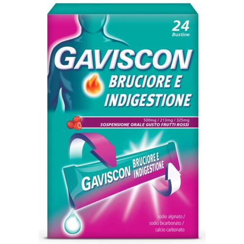 Gaviscon Frutti Rossi 24 Bustine Reflusso | Prezzo