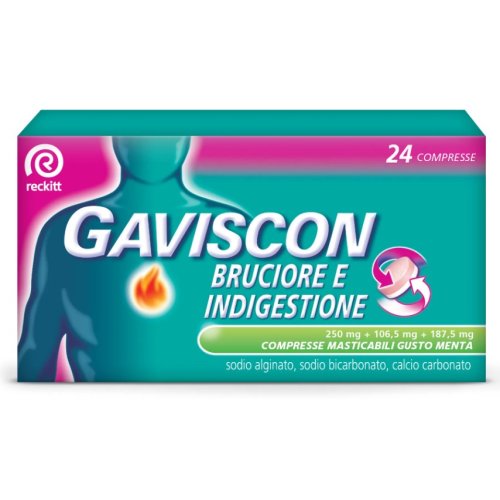 Gaviscon Menta 24 Compresse Reflusso e Acidità | Prezzo