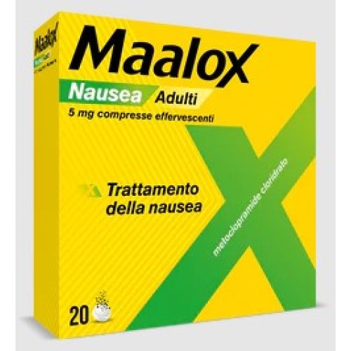 Maalox Nausea 20 Compresse Effervescenti 5 mg | Farmacia Mascia Maalox Nausea 20 Compresse Effervescenti 5 mg | Farmacia Mascia