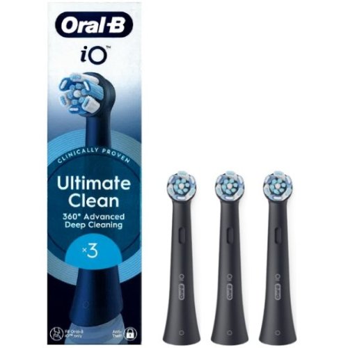 Oral-B iO Ultimate Clean Black 3 Pezzi | Ricambi Originali