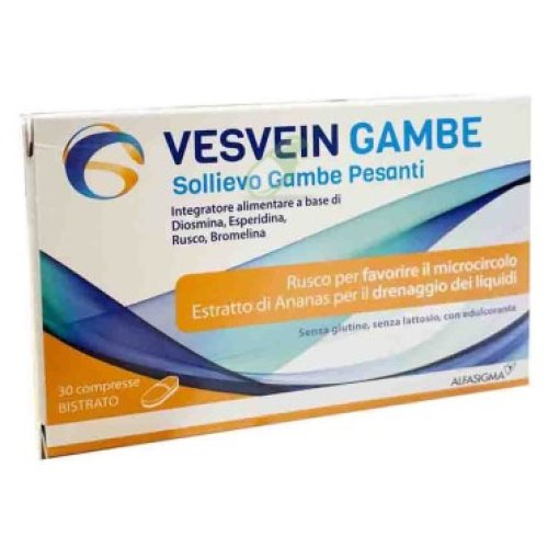 VESVEIN Gambe Sollievo 30 Compresse | Diosmina e Rusco VESVEIN Gambe Sollievo 30 Compresse | Diosmina e Rusco