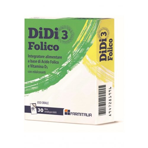 DIDI3 Folico integratore per la gravidanza 30 Film Orodispersibili