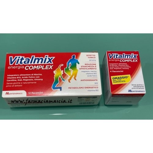 Vitalmix Complex Integratore con Ginseng e Maca 12 flaconi con 4 in omaggio