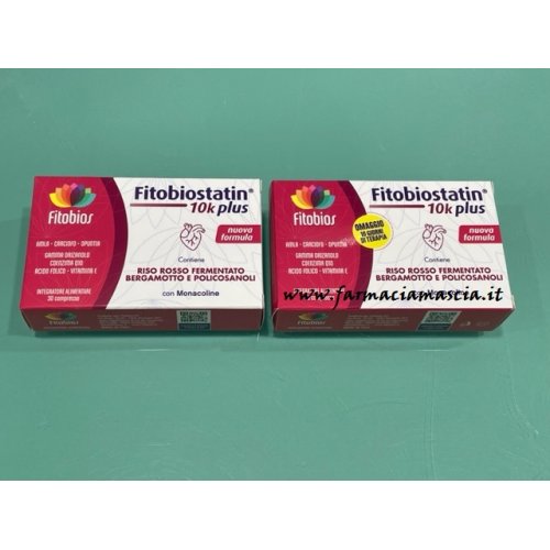 Fitobiostatin 10K Plus rimedio naturale per il colesterolo 30 compresse con 10 in omaggio