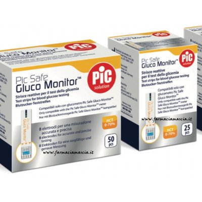 PIC Safe Gluco Monitor per il test della glicemia 25 strisce con prezzo promo