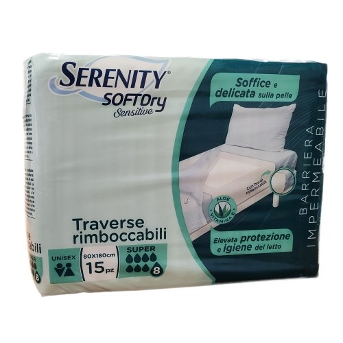 SERENITY Soft Dry Sensitive Traversa Assorbente Super 80X180 15 Pezzi