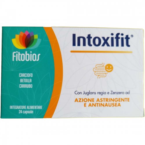 Intoxifit antinausea e depurativo 24 capsule  600mg con prezzo promo scade 05/2024