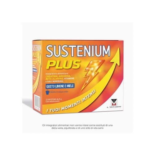 Sustenium Plus limone e miele  Integratore energizzante completo 22 bustine a prezzo promo