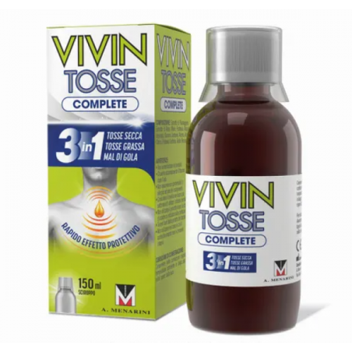 Vivin Tosse Complete per tosse grassa secca e mal di gola 150ml con prezzo promo