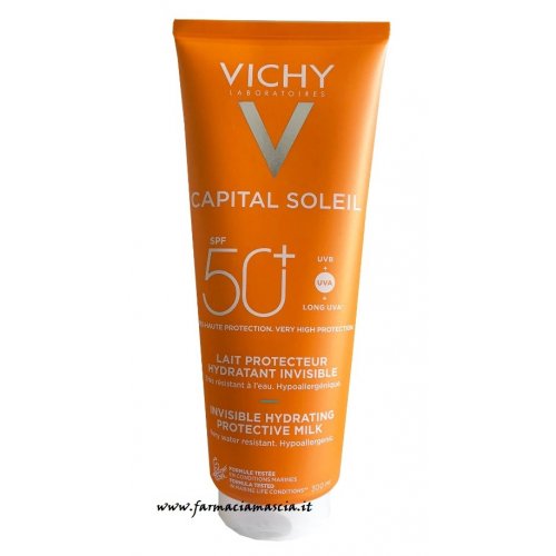 Vichy Capital Soleil Latte idratante invisibile protezione solare Spf50 UVA UVB 300ml 