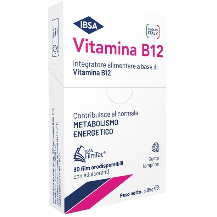 VITAMINA B12 integratore 30 film orodispersibili VITAMINA B12 integratore 30 film orodispersibili