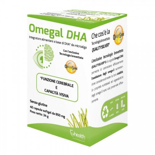 OMEGAL DHA Integratore per la funzione cerebrale e visiva con DHA 40 capsule
