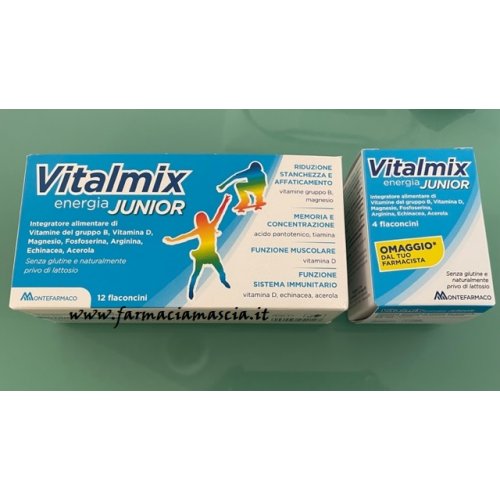 Vitalmix Junior integratore bambini stanchezza e concentrazione 12 flaconi + 4 in omaggio