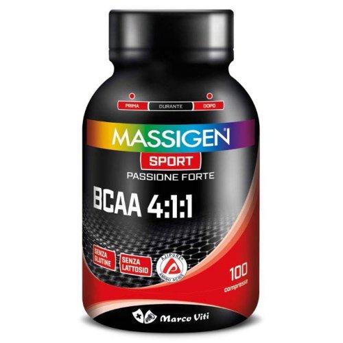 MASSIGEN SPORT BCAA 4-1-1 amminoacidi ramificati 100 compresse