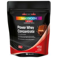 MASSIGEN SPORT POWER Proteine concentrate del siero del latte gusto cioccolato 420g