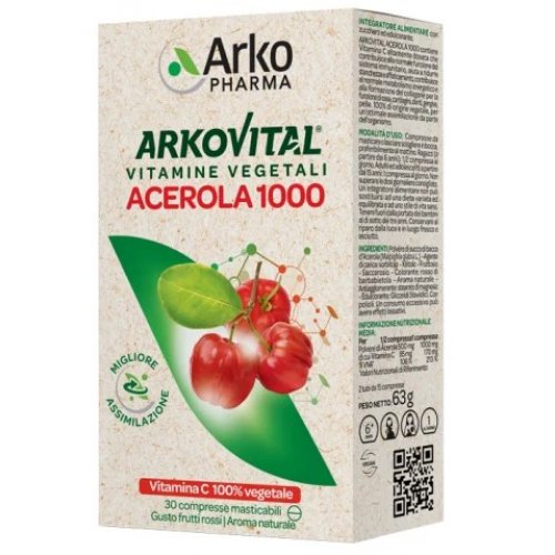 ARKOCAPSULE-ACEROLA 1000 vitamina c naturale 30 compresse masticabili