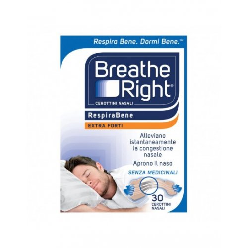 BREATH RIGHT EXTRA FORTI cerotti nasali per non russare Extra Forti 30 pezzi