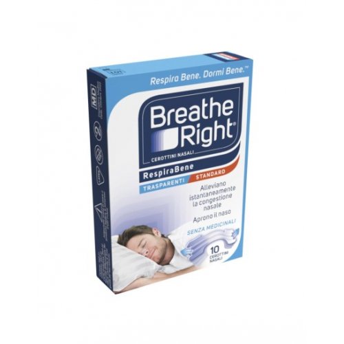 BREATH RIGHT cerotto nasale Trasparenti per non russare 10pz