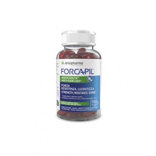 FORCAPIL rimedio naturale anticaduta dei capelli con biotina 60 gomme masticabili