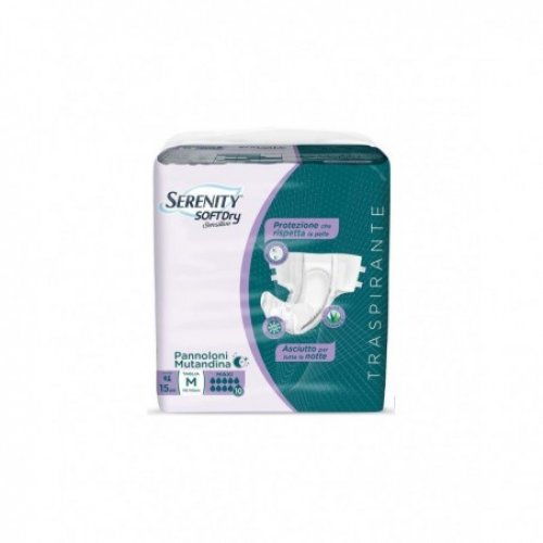 SERENITY Soft Dry Sensitive Pannolone Mutandina misura M assorbenza Maxi 15 Pezzi