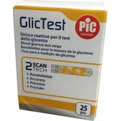 STRISCE GLICTEST per la determinazione della glicemia 25 test a prezzo promo
