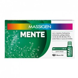 MASSIGEN MENTE integratore per lo studio e la memoria 10 flaconi