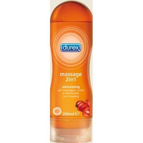 Durex Massage 2in1 Stimulating Gel Massaggio Corpo e Lubrificante Guaranà 200 ml