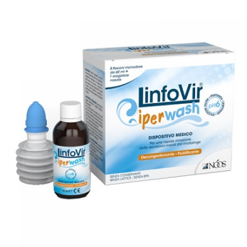 Linfovir Iperwah Soluzione Ipertonica Tamponata 8 Flaconi da 60 Ml + 1 erogatore nasale **