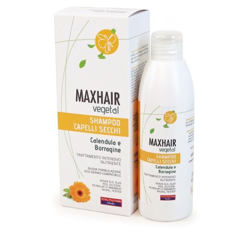 MAX HAIR VEGETAL SHAMPOO CAPELLI SECCHI 200 ML