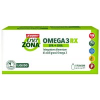 ENERZONA OMEGA 3 RX integratore per benessere di cuore e cervello 5 flaconi