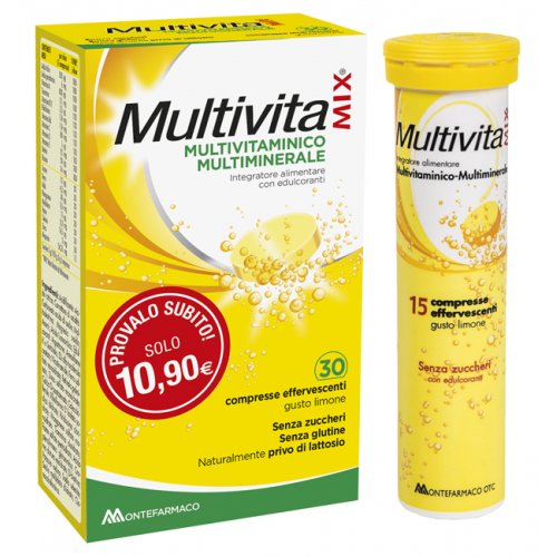 MULTIVITAMIX integratore multivitaminico completo 30 compresse effervescente senza zucchero